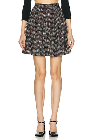 SIEDRES Dior Mixed Tweed Skirt in - Black. Size 34 (also in ).