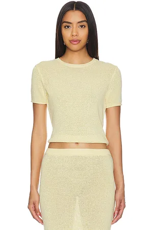 SER.O.YA Clare Baby Tee in - Lemon. Size S (also in XS).