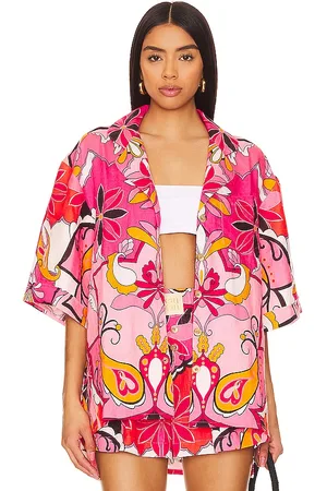 Cin Cin Mirage Bowling Shirt in - Pink. Size M (also in S).