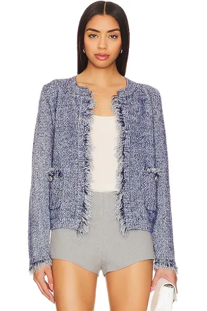 LINE & DOT Bonny Fringe Cardigan in - Blue. Size S (also in XS).