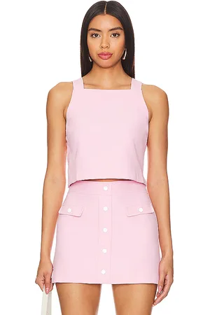 Amanda Uprichard Harley Top in - Pink. Size L (also in M, S, XL).