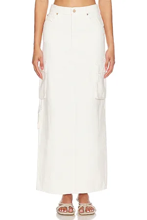 Mother SNACKS! The Fun Dip Cargo Skirt in - White. Size 26 (also in 27).