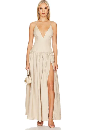 Tularosa Saylor Maxi Dress in - Beige. Size L (also in M, S, XL).