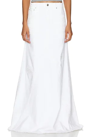 GRLFRND Fiona Godet Maxi Skirt in - White. Size 23 (also in 24).