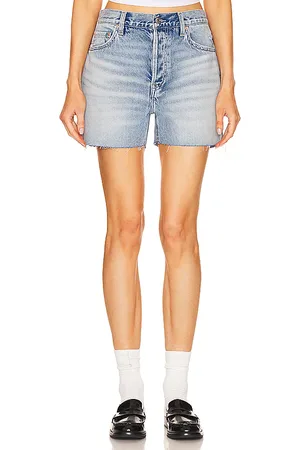 GRLFRND Raine Boyfriend Short in - Blue. Size 31 (also in 32).