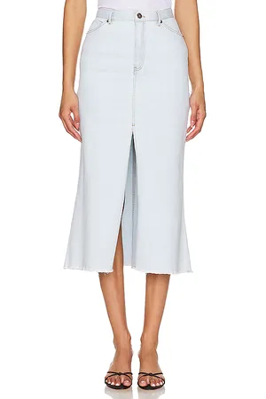 Bardot Lui Denim Skirt in - Denim-Light. Size 8 (also in 12).