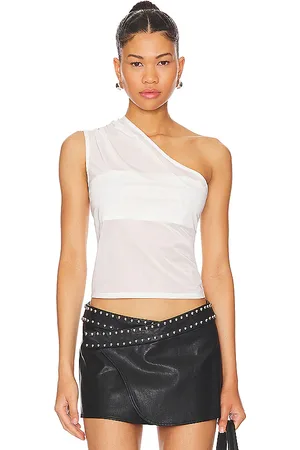 Miaou Jade Tank in - White. Size L (also in M, S).