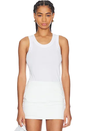Norma Kamali Racer Tee in - White. Size L (also in M, S, XL).