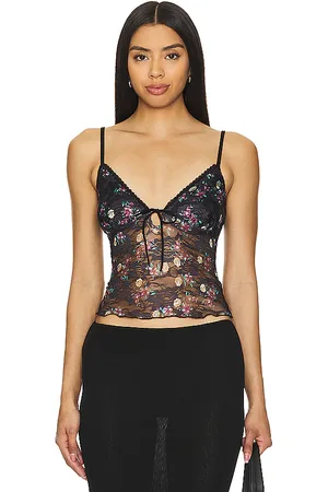 MORE TO COME Fia Lace Cami Top in - Black. Size L (also in S).