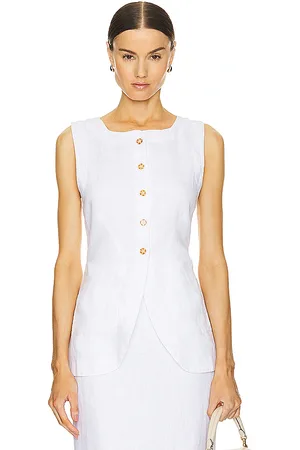 POSSE Emma Vest in - White. Size L (also in M, S, XS).