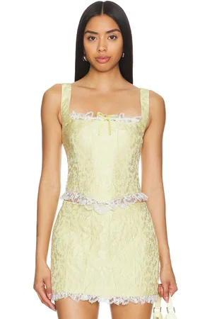 MAJORELLE Jalan Bustier Top in - Yellow. Size M (also in XL).