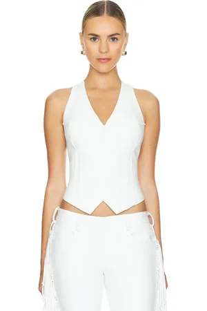 Norma Kamali Simple Vest in - White. Size L (also in S, XL).