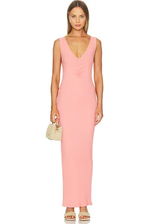 LA Made Lipa Long Dress in - Pink. Size S (also in XL/1X).