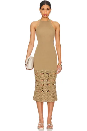 Tularosa Finley Crochet Midi Dress in - . Size L (also in M, S, XS).