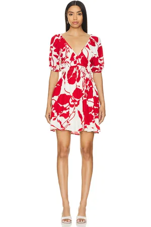 FAITHFULL THE BRAND X REVOLVE Salone Mini Dress in - Red. Size S/M (also in XS/S).