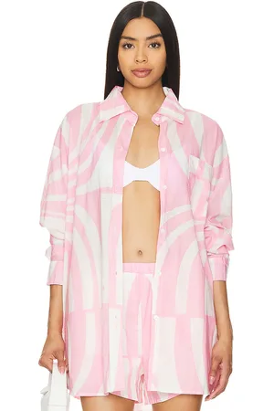 SNDYS Heather Cotton Shirt in - Pink. Size S (also in XS).