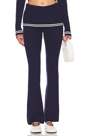Frankies Bikinis Aimee Cloud Knit Pant in - Navy. Size M (also in L, XL).
