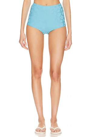 Lovers And Friends Vacation Blues High Waist Short in - Teal. Size XL (also in L).