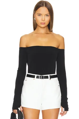 Norma Kamali Long Sleeve Off Shoulder Top in - . Size L (also in M, S, XS, XXS).