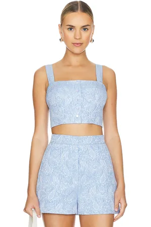 Amanda Uprichard Spade Top in - Blue. Size L (also in S, XS).