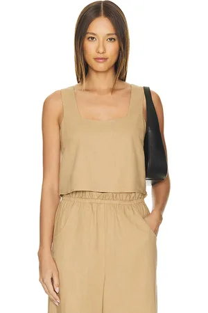 Show Me Your Mumu Tara Crop Top in - Tan. Size S (also in XL/1X).