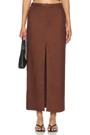 Bardot X REVOLVE Sita Maxi Skirt in - Chocolate. Size 10 (also in 12, 8).
