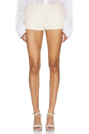 Lovers And Friends Olivia Faux Leather Shorts in - Beige. Size L (also in M, XL).