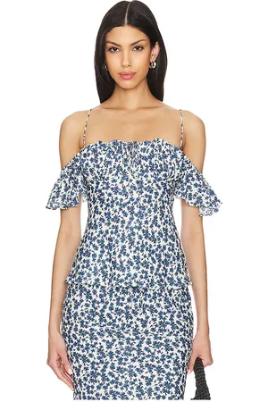 FAITHFULL THE BRAND Menton Top in - Blue. Size S (also in XS).