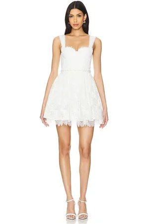 ALICE+OLIVIA Hope Mini Dress in - White. Size 12 (also in 6, 8).