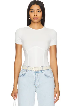 FLEUR DU MAL T-Shirt Bodysuit in - White. Size L (also in S, XL, XS).