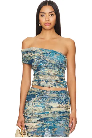 RONNY KOBO X REVOLVE Verna Top in - Green. Size S (also in XS).