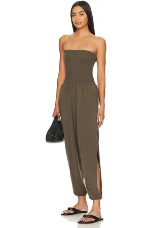 Bobi Sleeveless Jumpsuit in - Army. Size M (also in XL, XS).