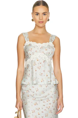 SPELL Fleur Cami in - Baby Blue. Size L (also in XL).