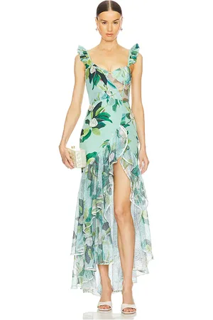 PATBO Magnolia Bustier Maxi Dress in - Green. Size 0 (also in 8).