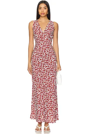 FAITHFULL THE BRAND Acacia Maxi Dress in - Red. Size M (also in S, XS).