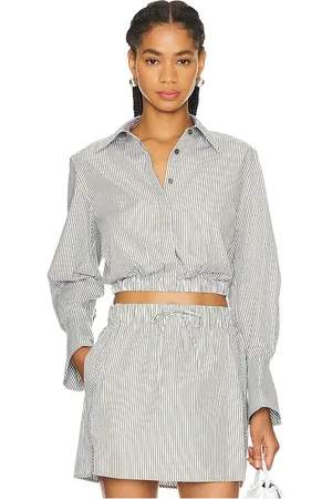 Simkhai Blythe Button Down Top in - Army. Size L (also in M, XS).
