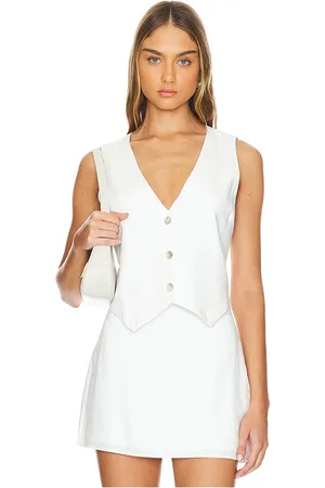 Show Me Your Mumu Vicky Vest in - White. Size L (also in XXL/2X).