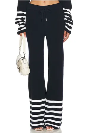 SER.O.YA Poe Pant in Navy/ White Stripe - Navy. Size L (also in M, XL).