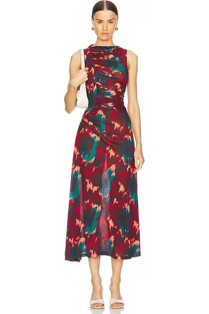 ULLA JOHNSON Livia Dress in - Burgundy. Size S (also in XS).