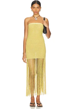 Bec & Bridge Calista Strapless Dress in - Yellow. Size L (also in M).