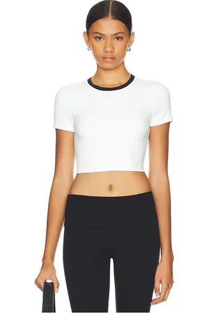 Splits59 Airweight Crop Top in - White. Size L (also in M, S, XL).