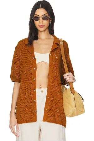 WAO Open Knit Camp Shirt in - . Size M (also in L, S, XS).