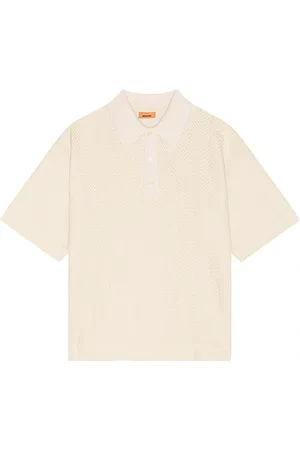 Missoni Short Sleeve Polo in - Cream. Size L (also in XL/1X).