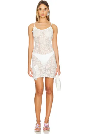 SNDYS Enzoni Mini Dress in - White. Size L (also in M, S, XL, XS, XXL).