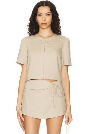 Amanda Uprichard X REVOLVE Bodie Top in - Beige. Size M (also in L, S, XS).