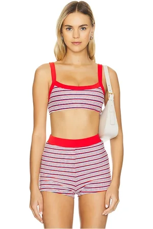 Frankies Bikinis Flynn Terry Top in - Red. Size M (also in S, XS).