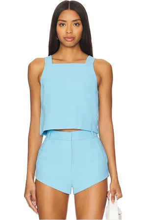 Amanda Uprichard X REVOLVE Harley Top in - Baby Blue. Size XL (also in L).