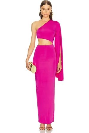 Michael Costello X REVOLVE Aaliyah Gown in - Fuchsia. Size M (also in L, S, XL, XS, XXS).