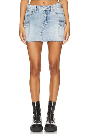 BLANK NYC Denim Skirt in - Denim-Light. Size 28 (also in 30).