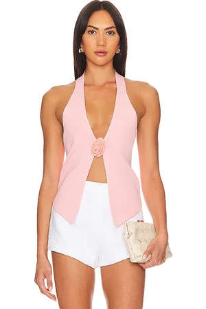MORE TO COME Dixie Halter Top in - Rose. Size M (also in L).